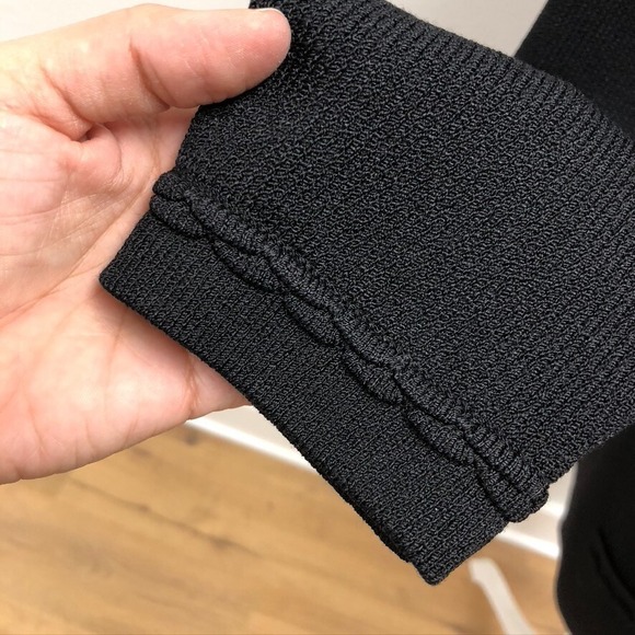 St John Basics Cardigan Sweater Jumper Womens Medium Black Mid Length Minimalist - Picture 9 of 15